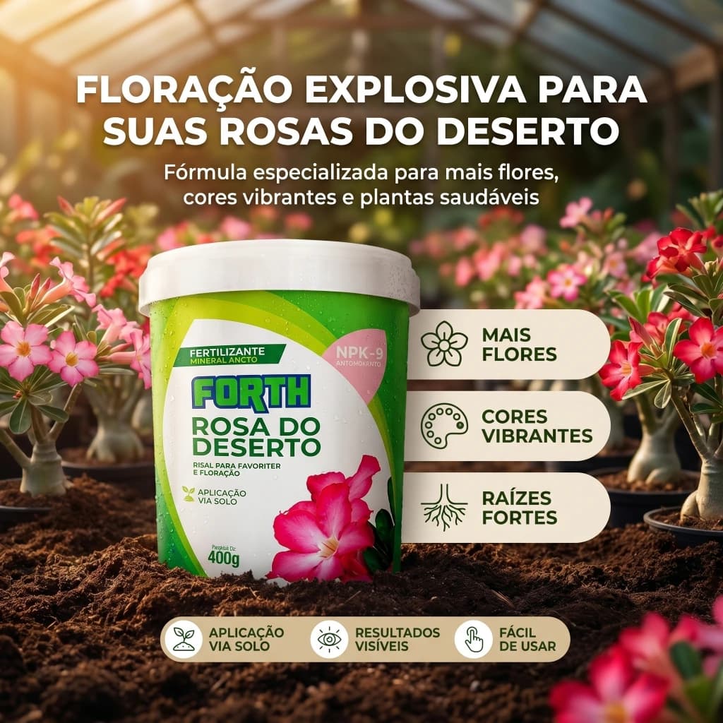 Forth Rosa do Deserto 400g - Fertilizante Especial Adenium