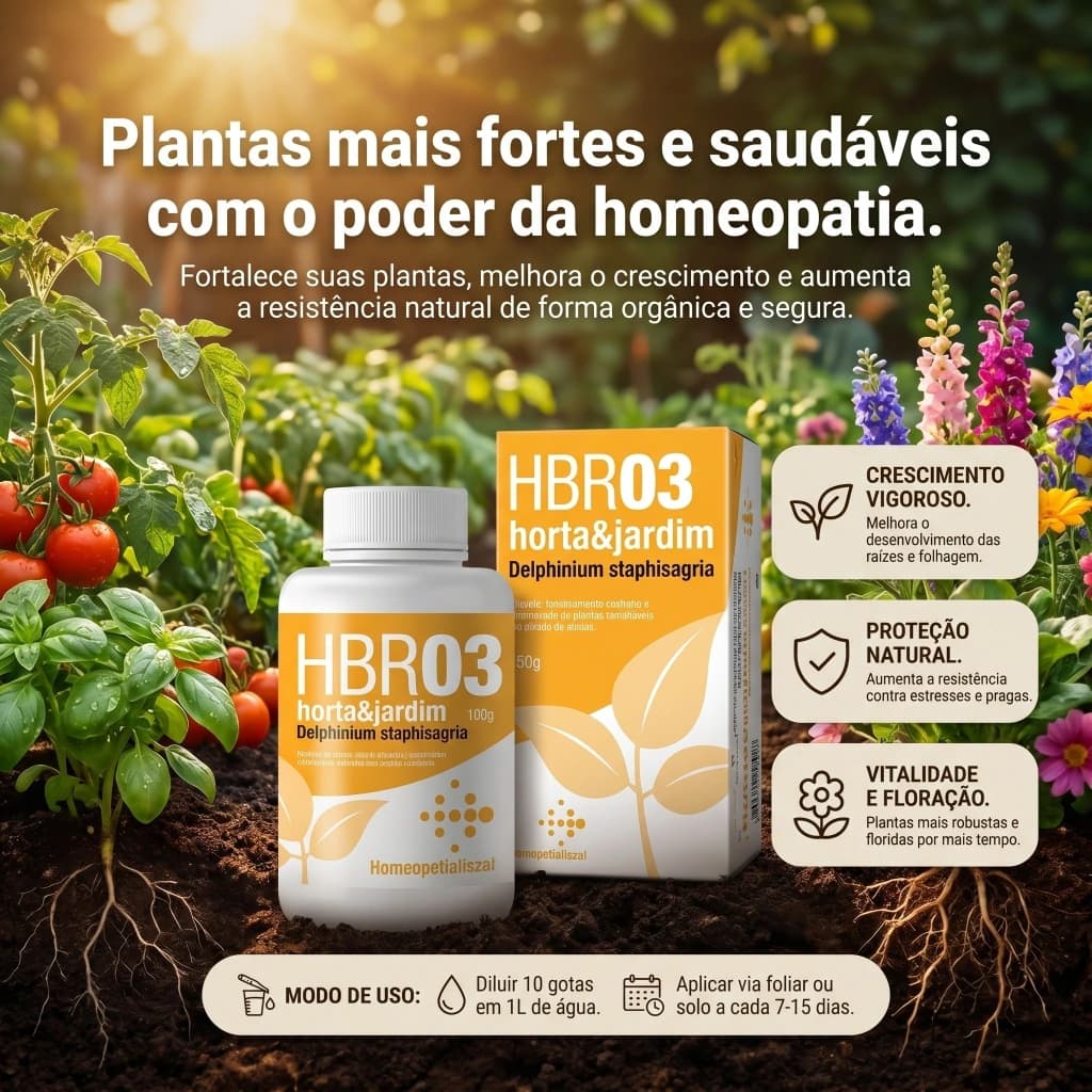 Homeopatia HBR03 - Tratamento Homeopatico para Plantas
