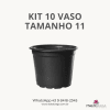 10 Vasos Plástico Tamanho 11 - PRETO
