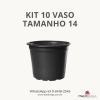 10 Vasos Plástico Tamanho 14 - PRETO