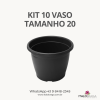 10 Vasos Plástico Tamanho 20 - PRETO