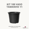 100 Vasos Plástico Tamanho 11 - PRETO
