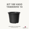 100 Vasos Plástico Tamanho 14 - PRETO