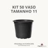50 Vasos Plástico Tamanho 11 - PRETO