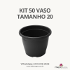 50 Vasos Plástico Tamanho 20 - PRETO
