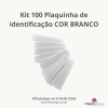 Kit 100 Plaquinha de identificação COR BRANCO