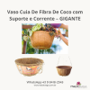 Vaso Cuia De Fibra De Coco com Suporte e Corrente - GIGANTE