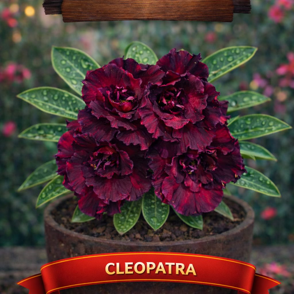 01 Rosa do Deserto Enxertada Cleopatra – Adenium Obesum Flor Rara Planta Ornamental - Imagem 3